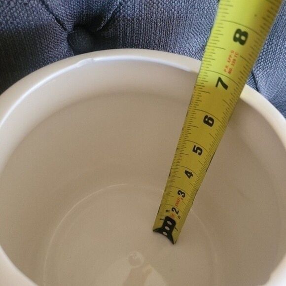 Vintage Famous Amos Ceramic White & Blue Collectible Canister cookie jar - Picture 11 of 15